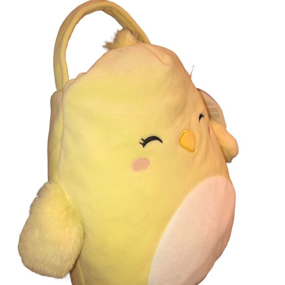 Squishmallow Ivanna Yellow Chick Easter Basket Fuzzy Wings KellyToy Spring NWT - Picture 5 of 9